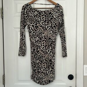 Animal print bodycon dress